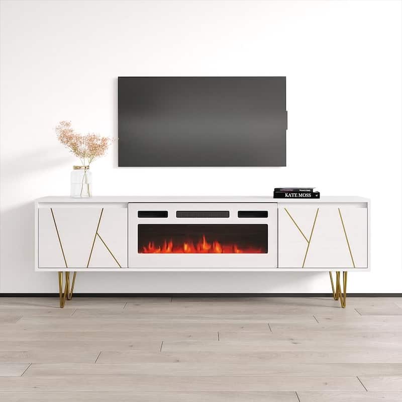 Haifa WH-EF Fireplace TV Stand - White