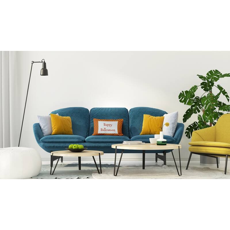 Halloween Happy Halloween Checks Accent Pillow