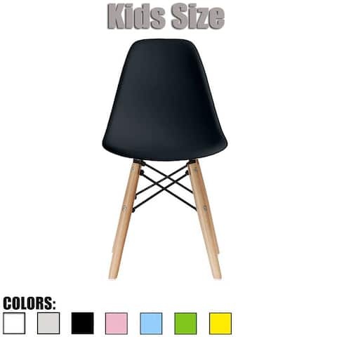 Kids Toddler Chair Side No arm Armless Natural Wood Legs Eiffel For Kitchen Desk Work Bedroom Playroom Preschool