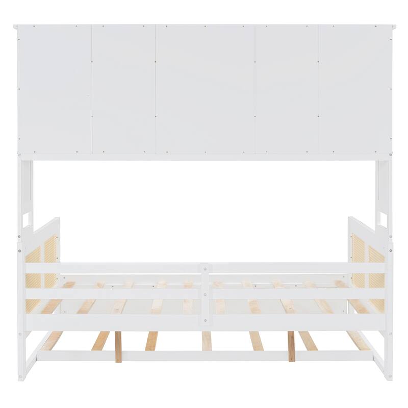 Wooden Daybed With Trundle, and All-in-One Cabinet and Shelf