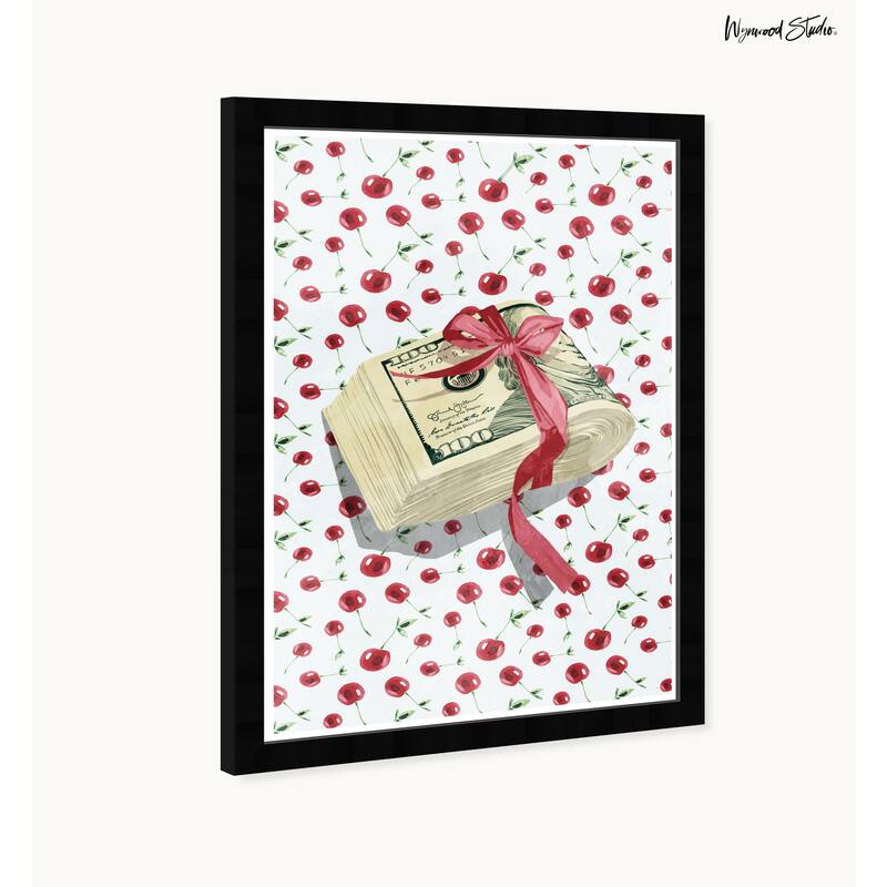Wynwood Studio Prints Success Tasteful Gift Stack Rouge Red Wall Art