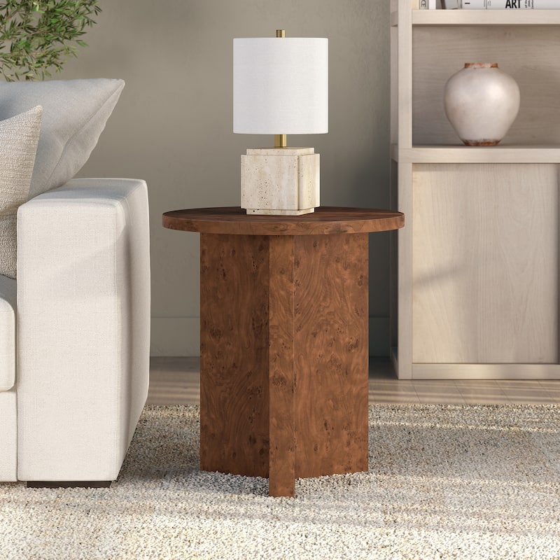 Anders 20" Wide Burled Side Table - 20" Wide