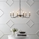 preview thumbnail 13 of 30, Nola 34.75" 6-Light Bohemian Farmhouse Iron LED Chandelier, by JONATHAN Y