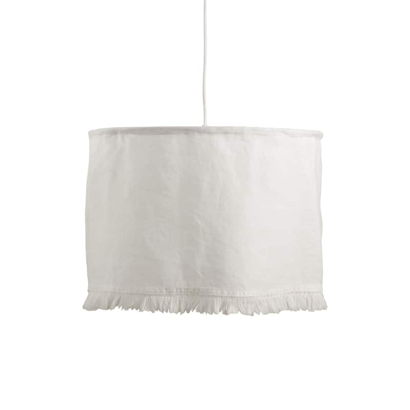 Lamp Shade With Stonewashed Fringe Design