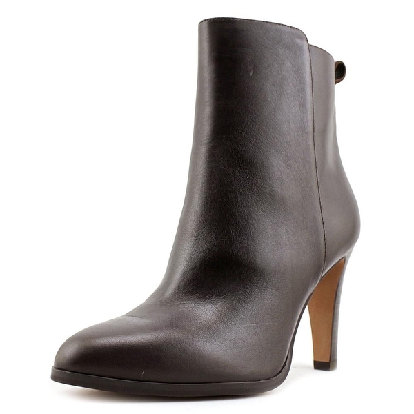 Coach Jemma Women Round Toe Leather Brown Ankle Boot