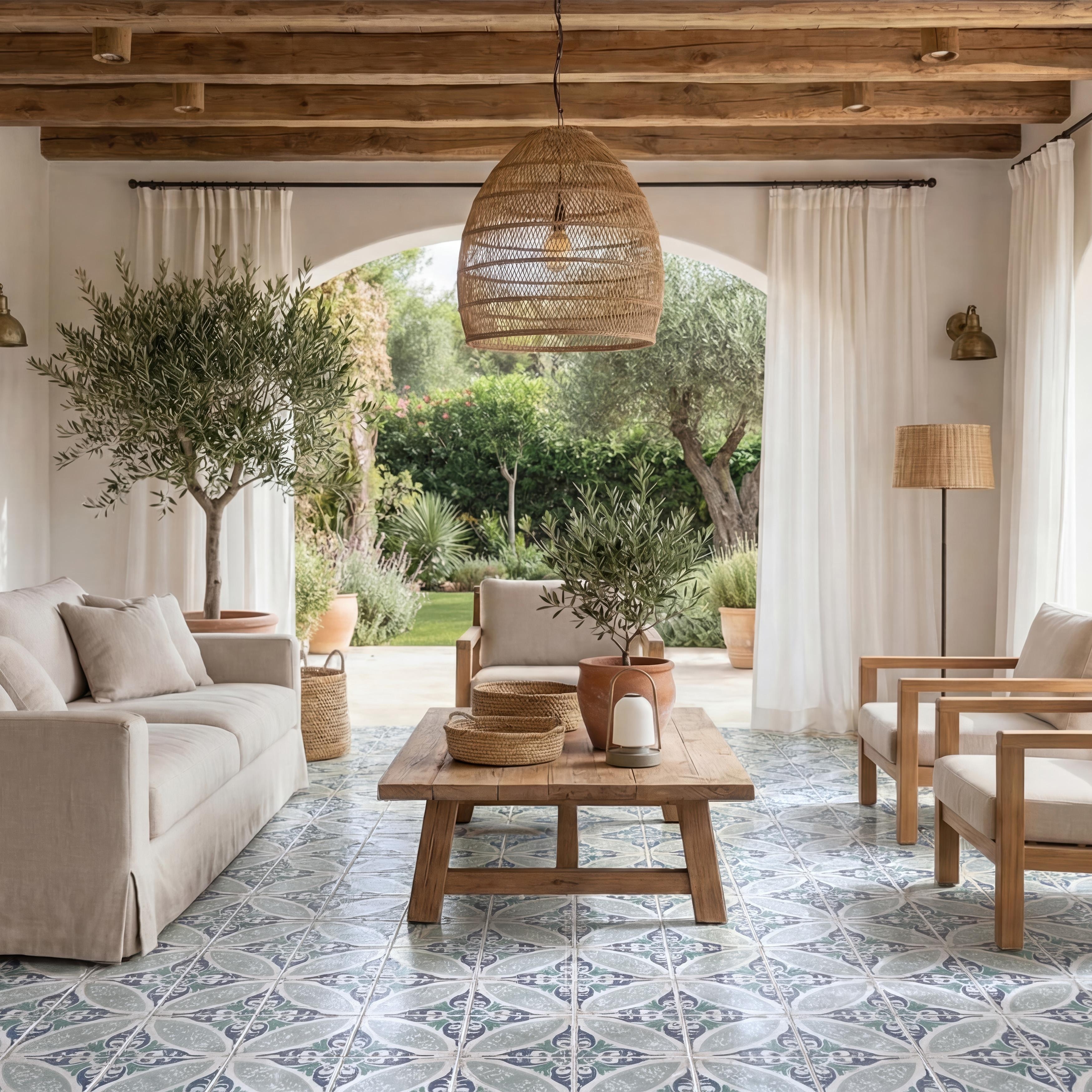 Merola Tile Magnolia Paulina 7-7/8" x 7-7/8" Porcelain Floor and Wall Tile