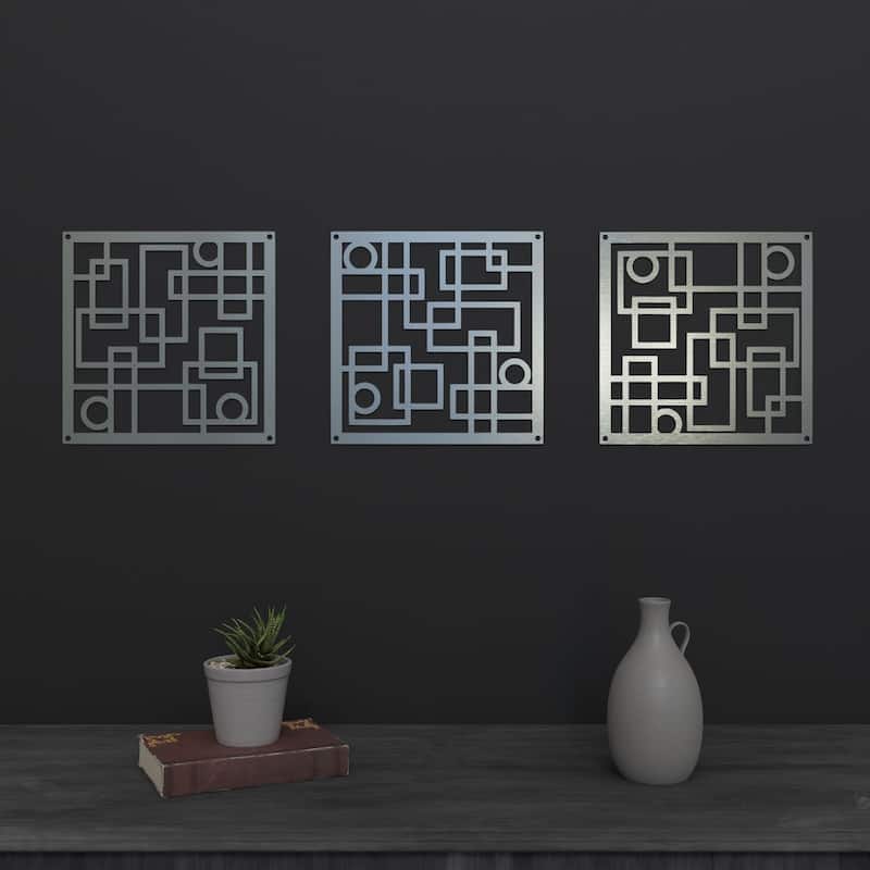 Three Square Stainless Steel Wall Panel