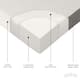 Milliard 4" Tri Folding Queen size Mattress with Ultra Soft Removable Cover