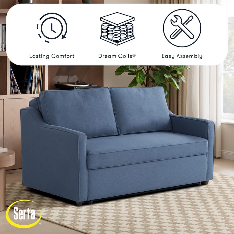 Serta Carey Convertible Sofa in Chenille Fabric