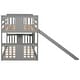 preview thumbnail 10 of 25, House Shape Design Twin over Twin Bunk Bed with Slide and Ladder