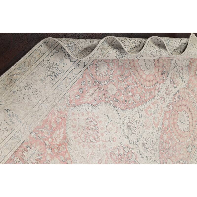 Vintage Muted Traditional Tabriz Persian Area Rug Wool Hand-knotted - 6'4" x 10'5"