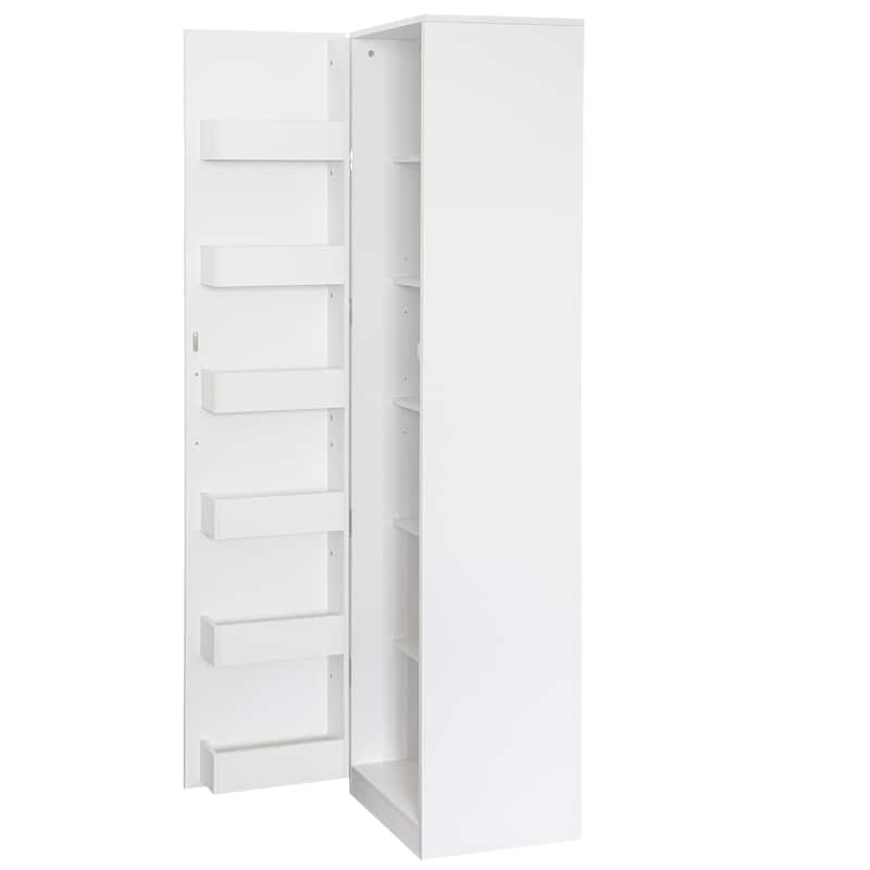 Kitchen Pantry Cabinet, White Freestanding Buffet Cupboards Sideboard With Doors & Shelves, Kitchen Pantry Storage Cabinet