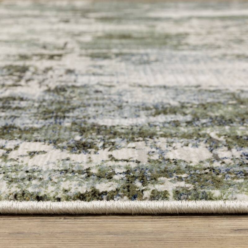 Style Haven Caldon Contemporary Abstract Green Area Rug