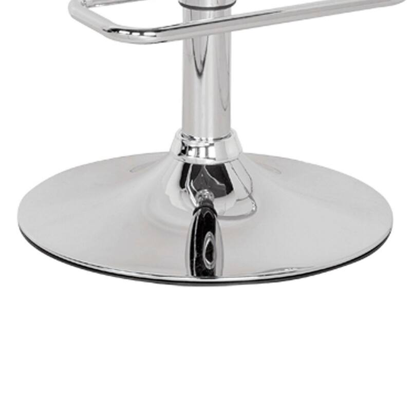 Smart Looking Adjustable Stool with Swivel, Clear & Chrome