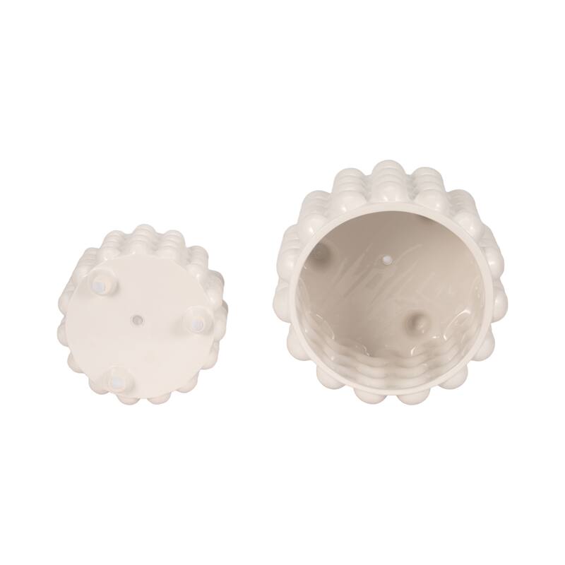 Sagebrook Home Porcelain Bubble Planters - Elevate Your Greenery - 12" x 12" x 10"