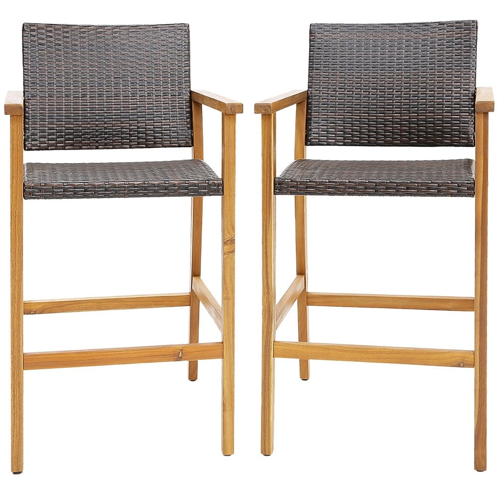 Costway Outdoor Bar Stools Bed Bath Beyond