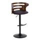 Option Brown Faux Leather/Walnut Wood/Black