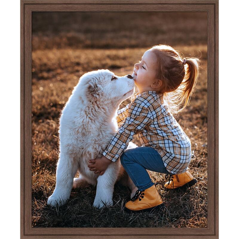 Florence Gold Framed Picture Frame, Photo Frame - 18x22 - Florence Medium Brown