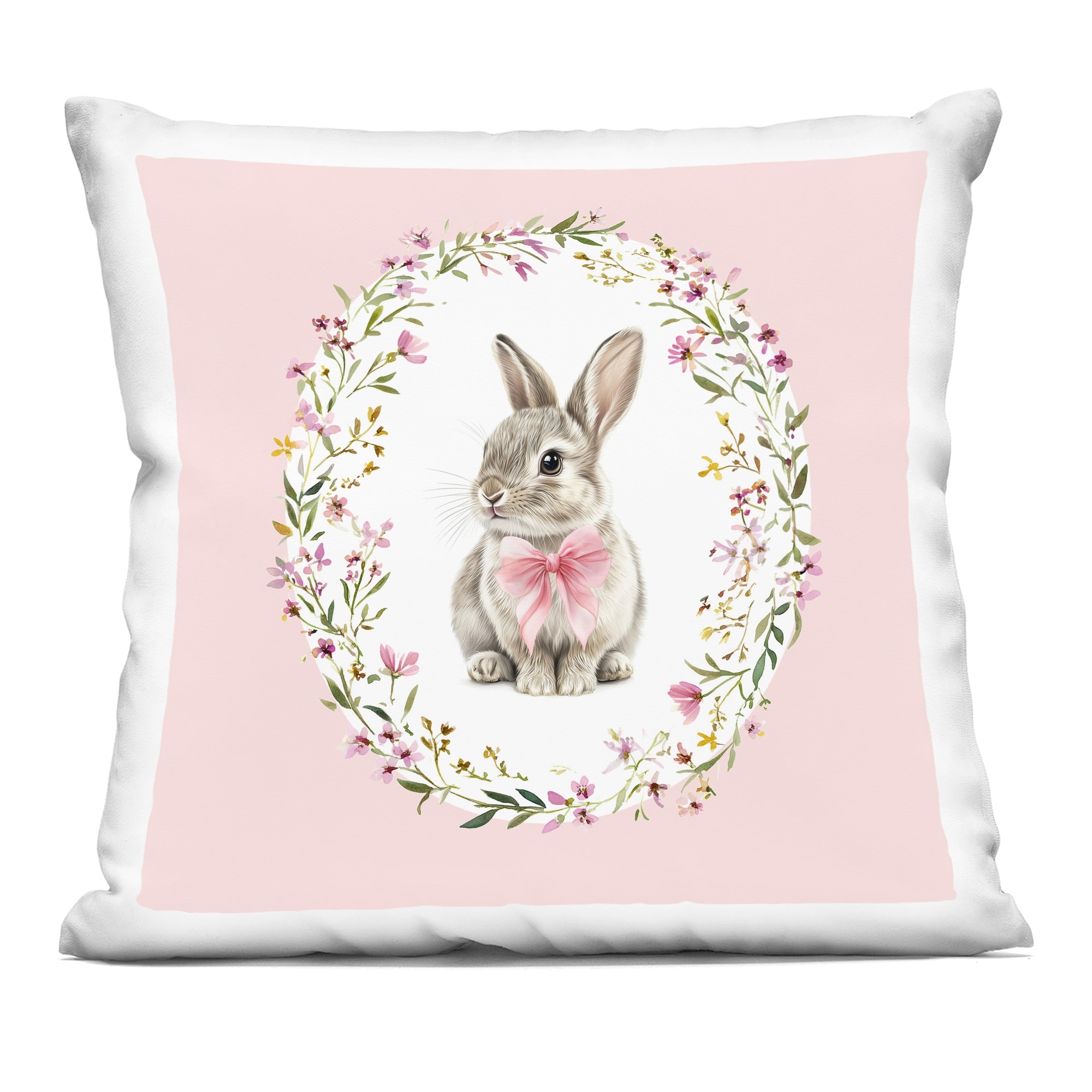 Stupell Blush Pink Bunny Decorative Printed Throw Pillow Design by Christine Simpson Art