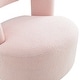preview thumbnail 17 of 25, Swivel Barrel Chair with Soft Teddy Fabric, Comfy Round Accent Chair for Living Room