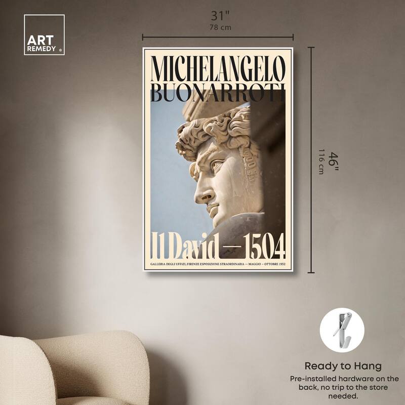 David in Marble Canvas by Art Remedy