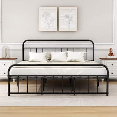 Alazyhome Classic vintage metal multi size platform bed frame