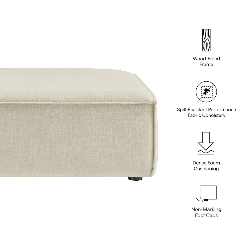 Restore Performance Fabric Upholstered Modular Ottoman