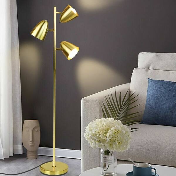 Modern Tree Floor Lamp Tall Metal Pole 3Lights 3 Bed Bath & Beyond