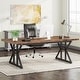 preview thumbnail 25 of 53, 70.8-Inch Executive Desk, Large Computer Office Desk Workstation 70.86” L x 31.49” W - Brown/Black