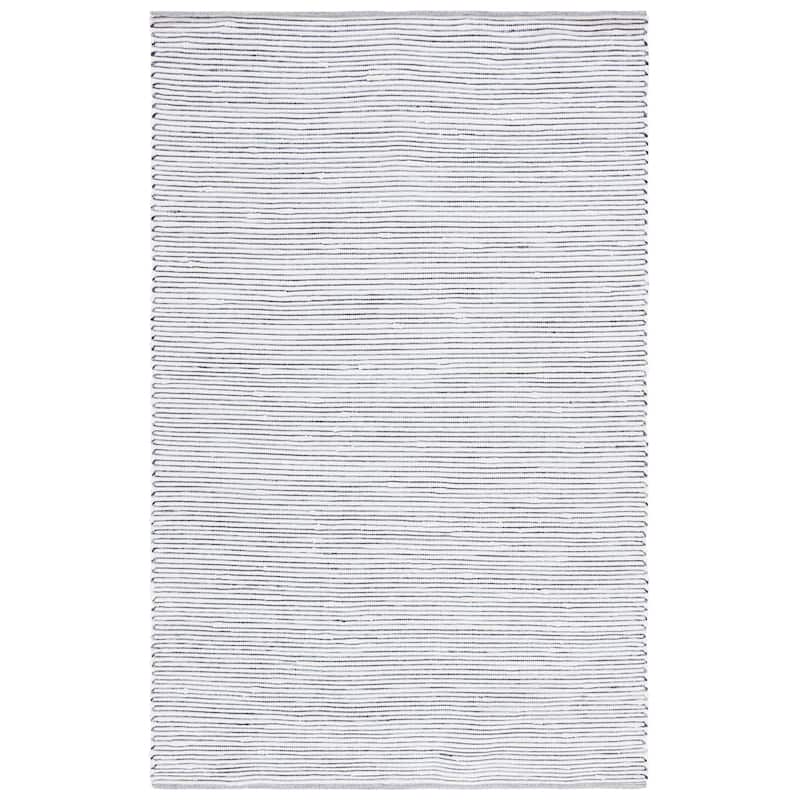 SAFAVIEH, Handmade Montauk Makenzie Stripe Rug - 6' x 9' - Navy/Ivory