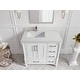 preview thumbnail 36 of 128, Willow Collections 36 in x 22 Aberdeen Freestanding Left Offset Sink Bathroom Vanity with Quartz or Marble Countertop