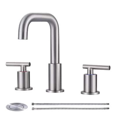 WOWOW 8-inch Dual Handle Widespread Bathroom Faucet