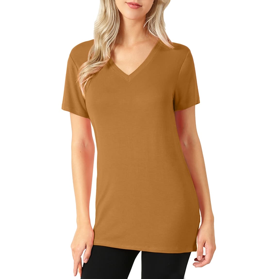 Shop Ne People Womens Premium Basic Short Sleeve Hip Length Shirts