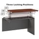 preview thumbnail 11 of 11, Series C 72W Sit to Stand L Shaped Desk Office Suite in Hansen Cherry