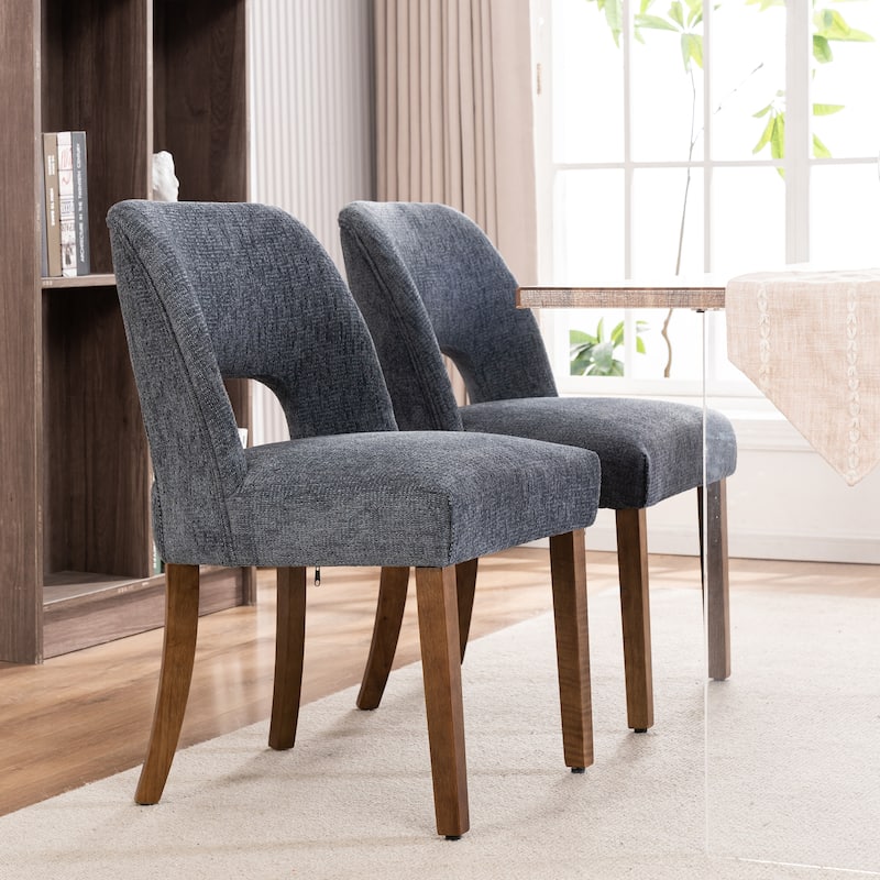 Wooden Dining Chairs Set of 2/4/6,Modern Fabric Upholstered Dining Room Chair Kitchen Chairs