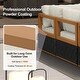 preview thumbnail 2 of 12, PURPLE LEAF GLFSF Enclosed Black sofa with white seat Outdoor Couch for Yard Porch Deck Patio Conversation Sets