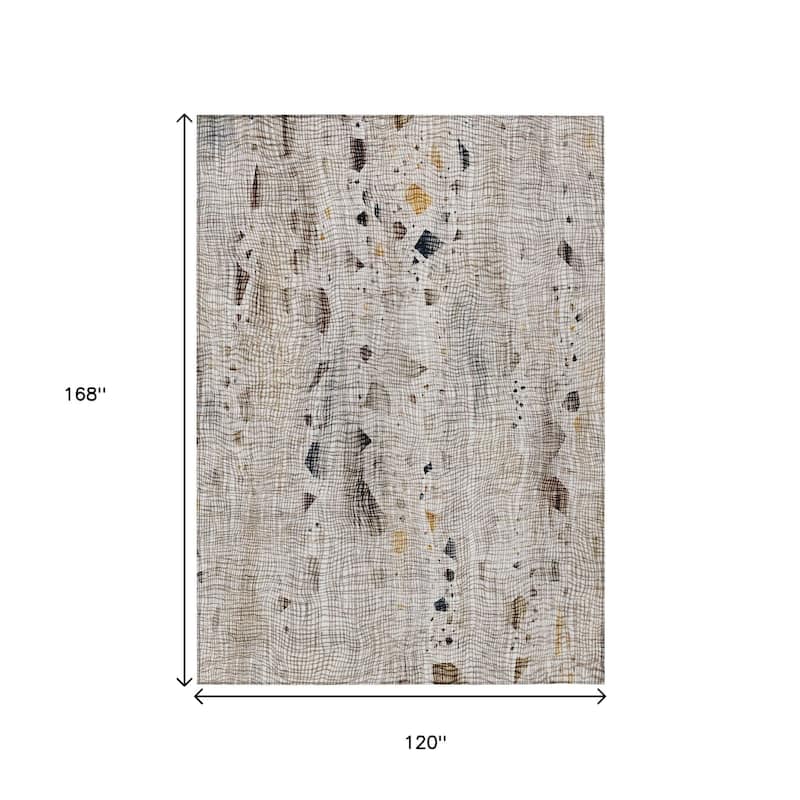 HomeRoots Abstract Transitional Rectangle Outdoor Rug
