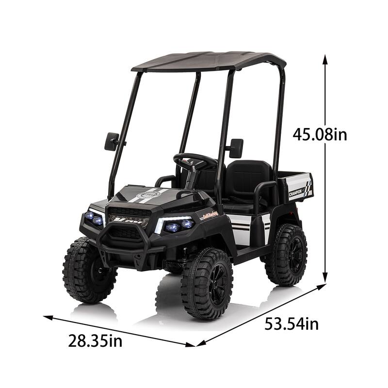 24V Kids Electric Ride-On Track with Dual Seats, Remote Control, Bluetooth Audio, and 4-Wheel Suspension