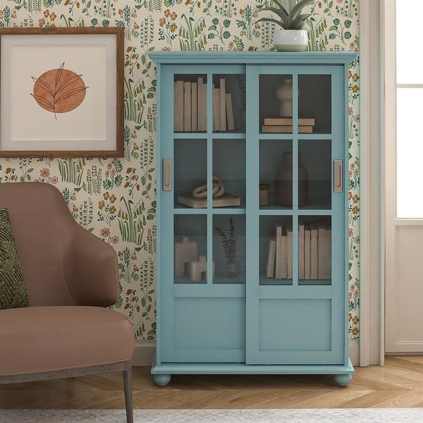 slide 1 of 33, Avenue Greene Abbeywood Bookcase with Sliding Glass Doors