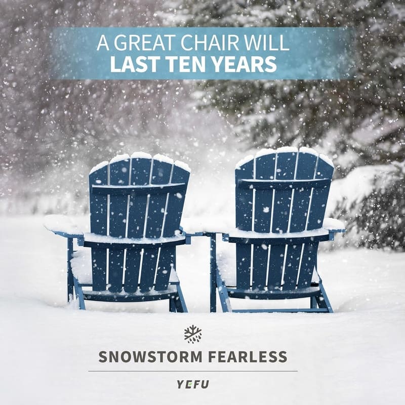 WINSOON All Weather HIPS Outdoor Plastic Adirondack Chair