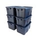preview thumbnail 35 of 42, Rubbermaid Roughneck Storage Totes Dark Indigo Metallic - 14 Gal -6 Pack