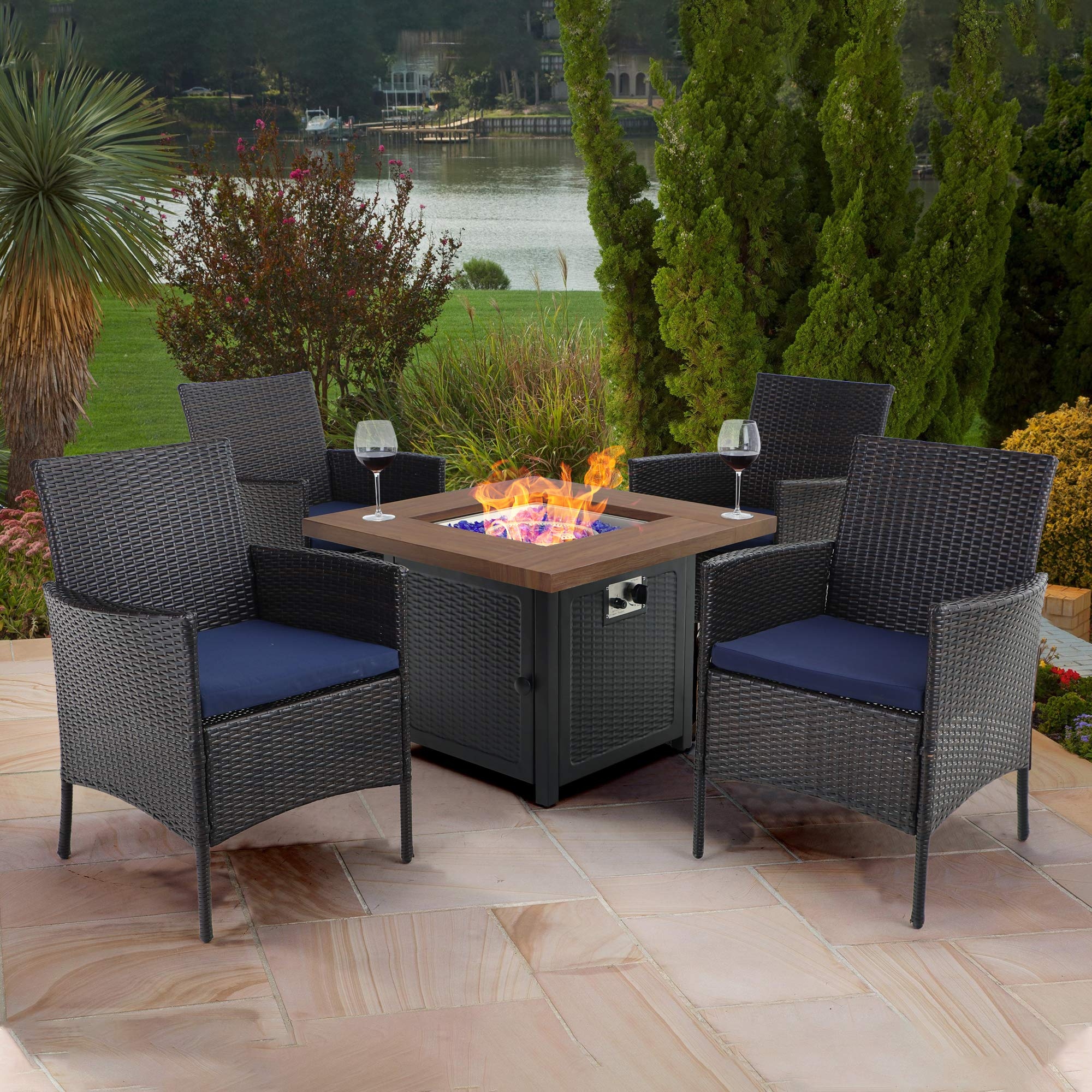 Wicker fire on sale pit chairs