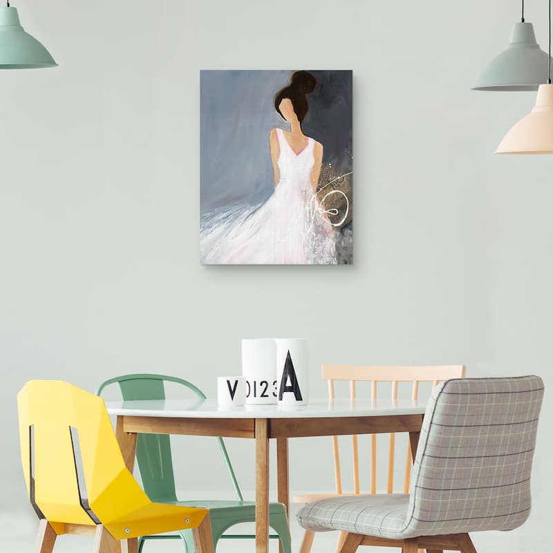 Lady with Big Bun by Ruth Fromstein Canvas Art Print