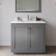 Option Dark Gray / White Quartz Top / Brushed Nickel
