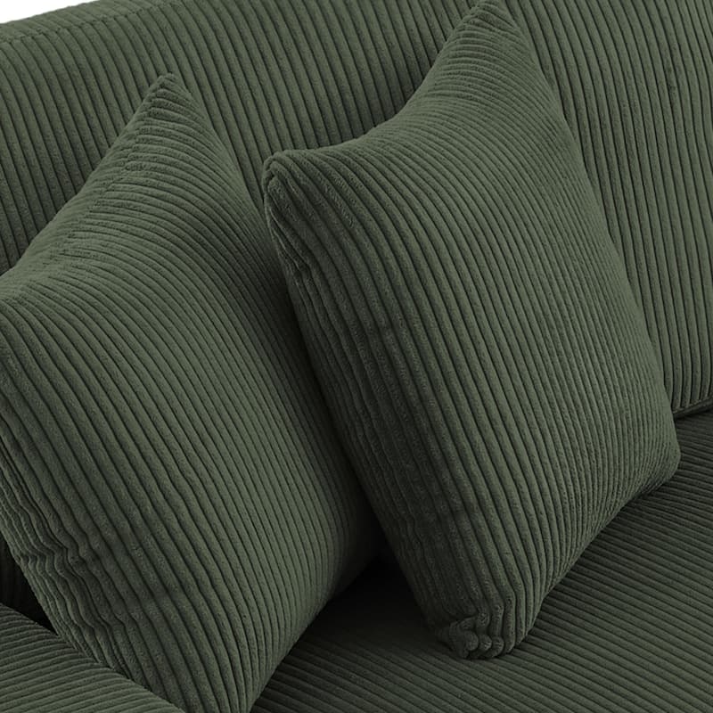 90" Corduroy Modular Sofa Reclining Sectional