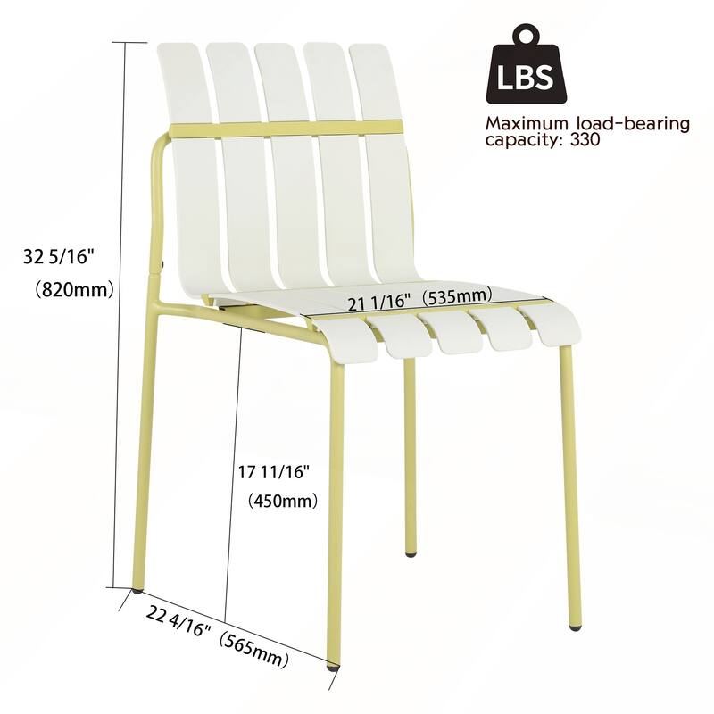 4-Pack Modern Striped Color Block Chairs