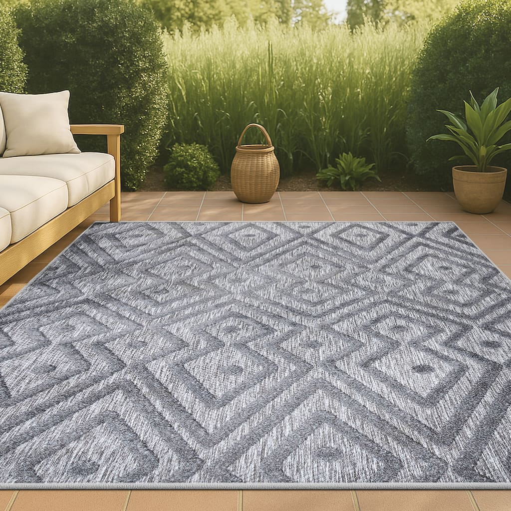 JONATHAN Y Salines Moroccan Diamond Indoor/Outdoor Area Rug