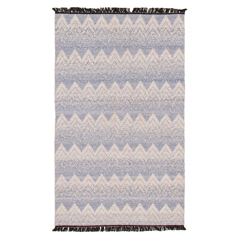 Ankara FW Denim Blue Kilim 3'10" x 6'2" - 3'10 x 6'2 - Light Denim Blue - 3'10 x 6'2