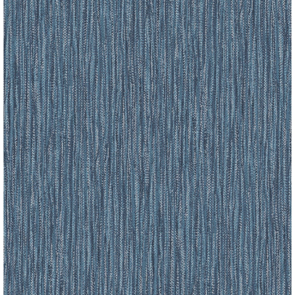 A-Street Prints Raffia Thames Blue Faux Grasscloth Wallpaper
