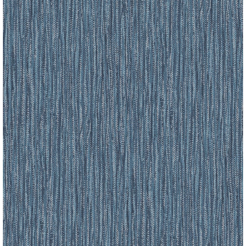 A-Street Prints Raffia Thames Blue Faux Grasscloth Wallpaper